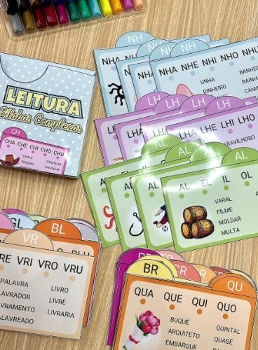 Fichas de Leitura - Sílabas Complexas