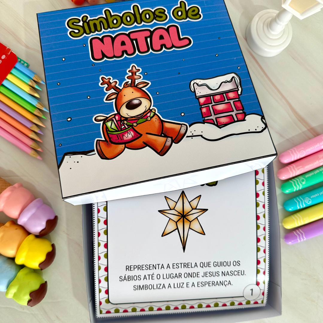 História na Caixa Símbolos de Natal