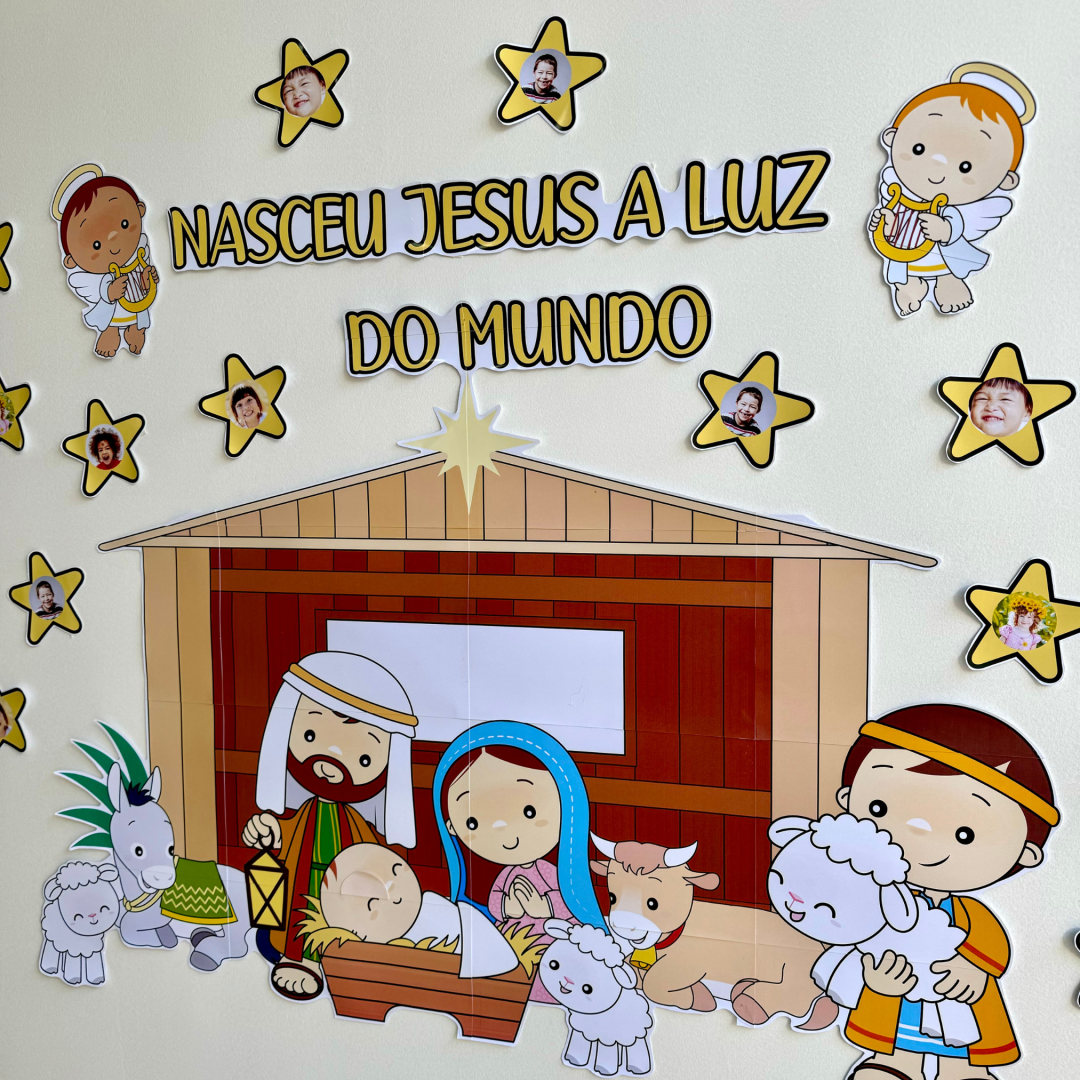 Painel de Natal com Presépio