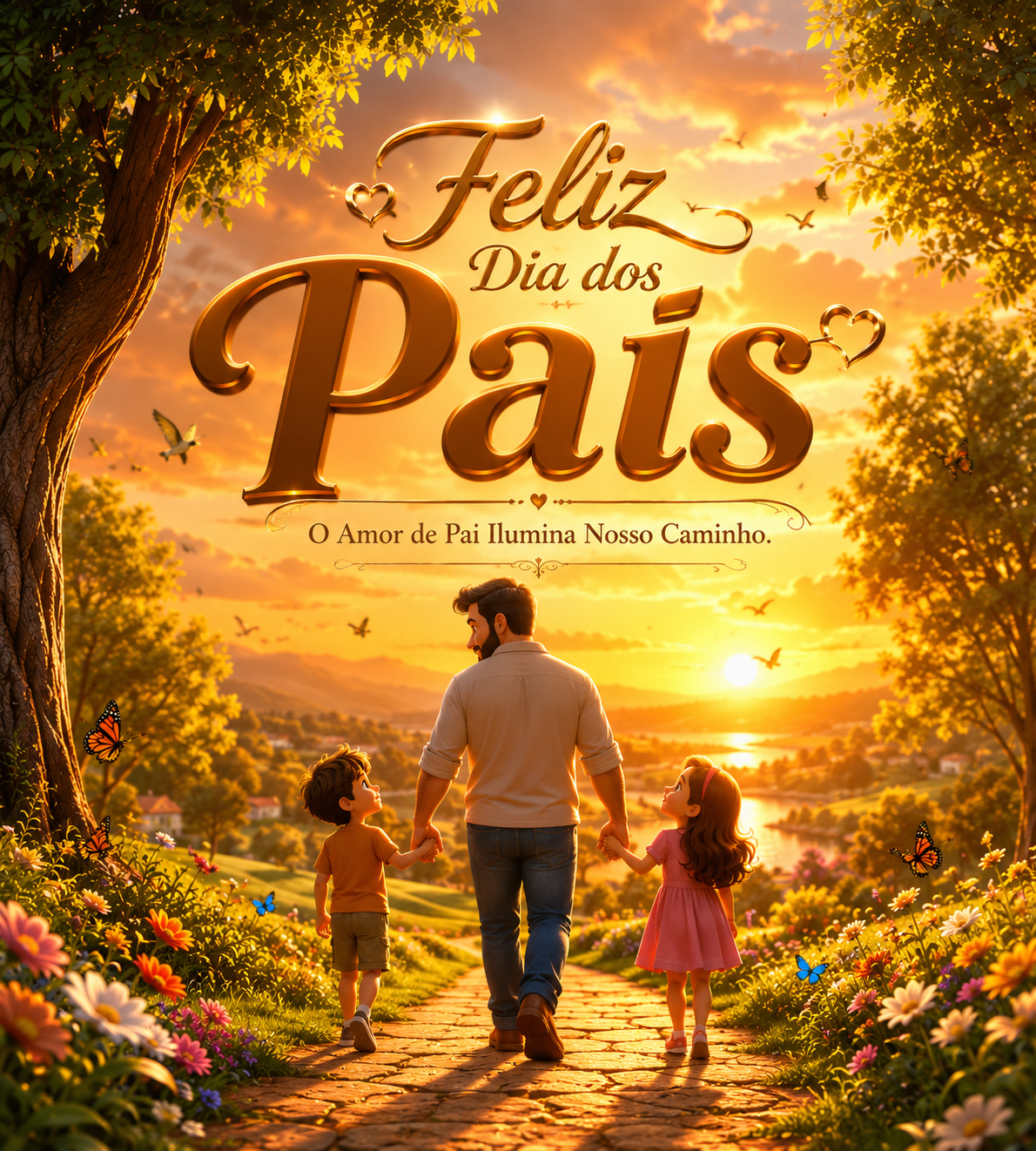 Dia dos Pais Por do Sol