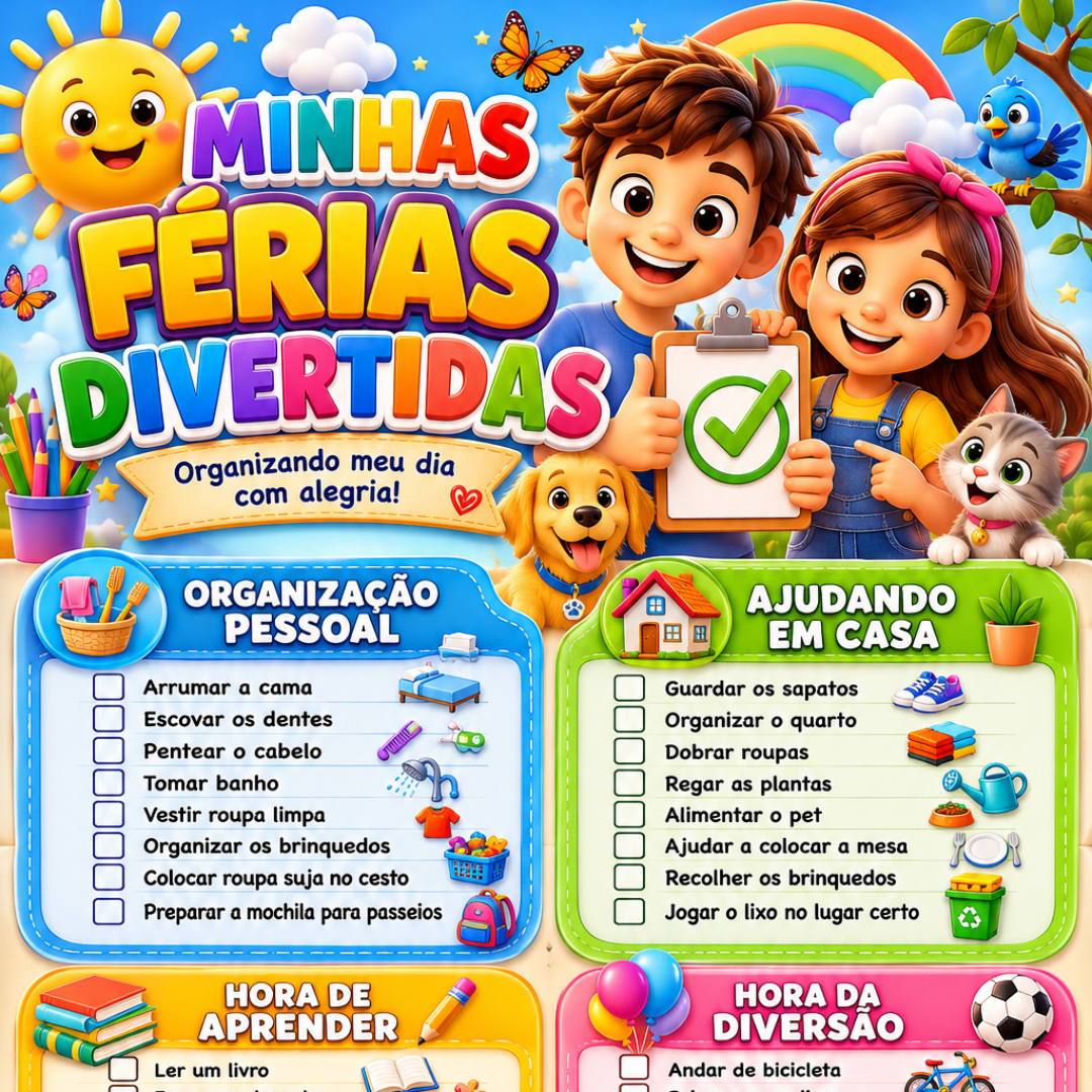Rotina das férias