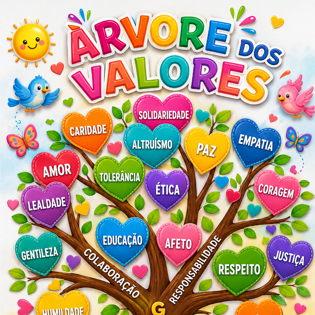 Árvore dos valores colorida