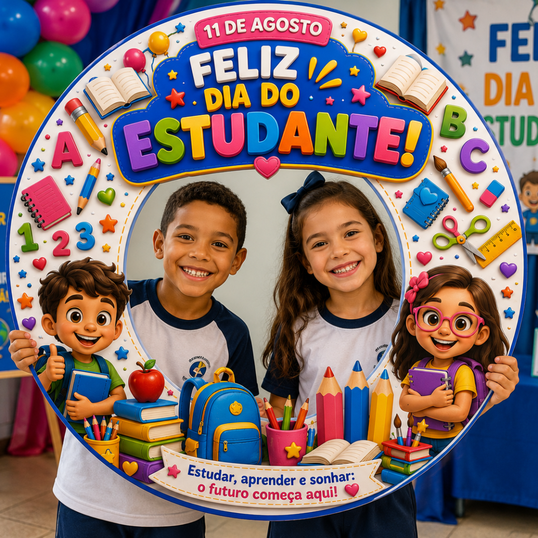 Arco para fotos Dia do Estudante