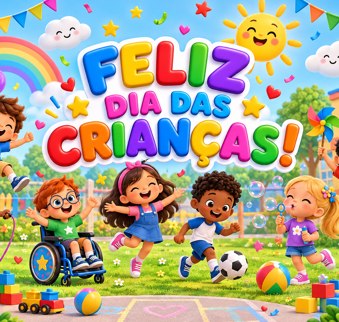 Painel Retangular Feliz Dia das Crianças